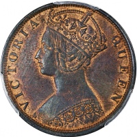  1901-H香港1仙，PCGS MS62BN，#45579743 Hong Kong, bronze 1 cent, 1901-H, PCGS MS62BN, #45579743.