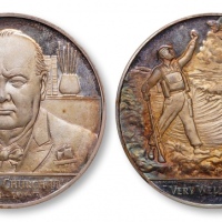  1965年 英国丘吉尔纪念大银章一枚