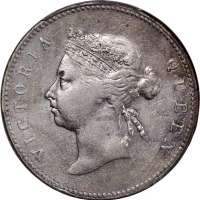  1893年香港维多利亚半圆，细圈版，PCGS XF Detail (有清洗)，#46484303