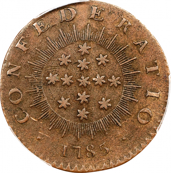  1785年联合会/1786年赫拉尔底鹰铜币 PCGS VF 30 1785 Confederatio / 1786 Heraldic Eagle Copper