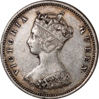  1863/33香港维多利亚一毫，PCGS AU Detail (有清洗)，#46484242，罕见骑字版