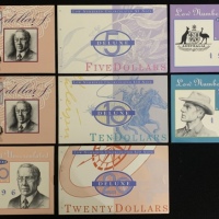  1994-96年澳大利亚一组八枚细编号纸币，含原销售套装，均UNC（8） Australia, Reserve Bank of Australia, a group of 8 notes, consi