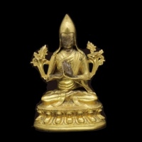  清铜制佛教佛像宗嘎巴像 