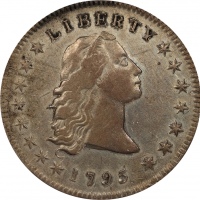  1795年飘逸长发美元银币 PCGS XF Details 1795 Flowing Hair Silver Dollar
