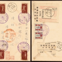  1952年特4广播体操（40-9-12）上海寄本埠首日实寄封，正贴（40-9.10.11.12）各400元一枚