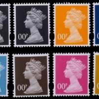  英国伊丽莎白女皇梅清邮票色样一组12枚