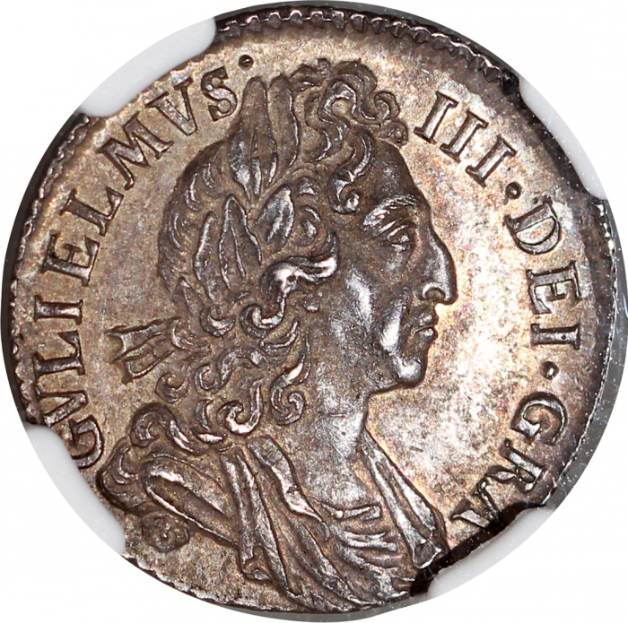  英国钱币6枚一组，包括1697, 1697B, 1697Y及1700年6便士银币，1700年1先令银币，及1969E1/2克朗银币，分别评NGC AU58，AU58，XF45，MS63+，MS62及V