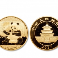 2017年熊猫纪念金币100克 完未流通