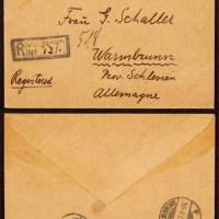  1907年南京寄德国挂号西式封，正贴蟠龙10分横三连，邮资30分（超重信函邮资20分+挂号10分），销南京7月26日汉英半切小圆日戳