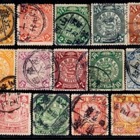  1901-10年伦敦版蟠龙无水印蟠龙旧票全套20枚