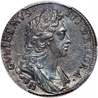  1696-N英国先令银币，威廉三世，PCGS AU Detail有清洗，#42957243 Great Britain, silver shilling, 1696-N, William III 1s