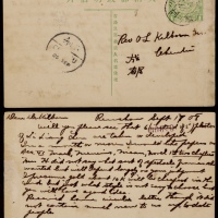  1908年清四次邮资片四川仁寿寄成都，销盖四川仁寿戊申八月廿二日小圆三格干支日戳