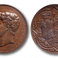  1885年 英国铜质纪念章一枚