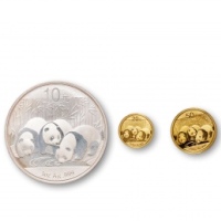  2013年熊猫纪念金银币一组8枚 完未流通