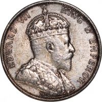  1905年香港5毫3枚一组，GEF至AU Hong Kong, a trio of silver 50 cents, 1905, Edward VII on obverse, good extreme