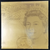  1996年英国伍镑八连体纪念钞，同编号00406，发行量5000册，带原册，UNC Bank of England, Great Britain, a sheet of 8x £5, ND (1996