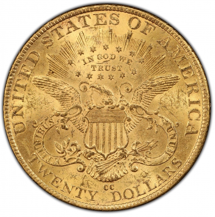  1891-CC自由像双鹰金币 PCGS MS 60 1891-CC Liberty Head Double Eagle