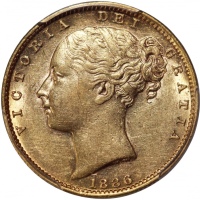  1886-S澳洲索维林金币，PCGS AU58，#42957250 Australia, gold sovereign, 1886-S, shield on reverse,(S-3855B), PC