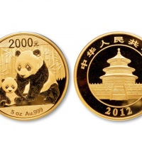 2012年熊猫纪念金币5盎司 完未流通