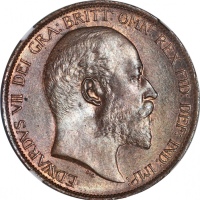  1902年英国1便士，NGC MS64BN，#6469742-011 Great Britain, 1 penny, 1902, high sea level,NGC MS64BN, #6469742
