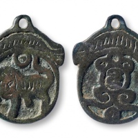  生肖虎挂花 GBCA 古-美品 80