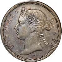  1872/68-H香港维多利亚二毫，重要年份，PCGS XF Detail (有清洗)，#46484232，难得一遇之罕品