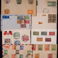  1936-46年纪念邮票盖销封片一组8件