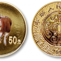  2003年癸未(羊)年生肖纪念彩色金币1/10盎司 完未流通