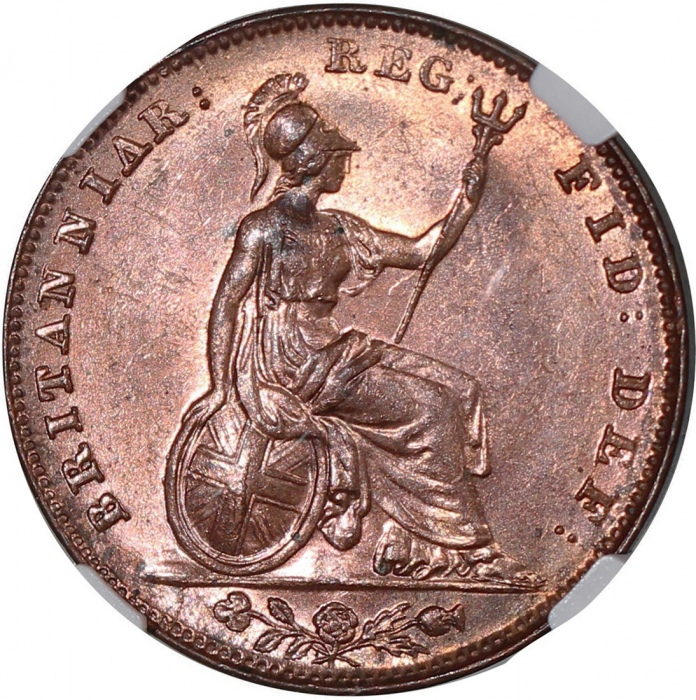  英国铜币3枚一组，包括1843年1/4便士(法新)，日期為亚拉伯1版别，以及1863及1890年1便士，分别评NGC UNC Details顏色有加工，MS63BN及UNC Details有清洗，#6