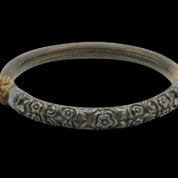  清鸡血藤包银手镯 