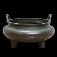  清铜制无款冲耳炉 