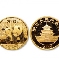  2010年熊猫纪念金币5盎司 完未流通