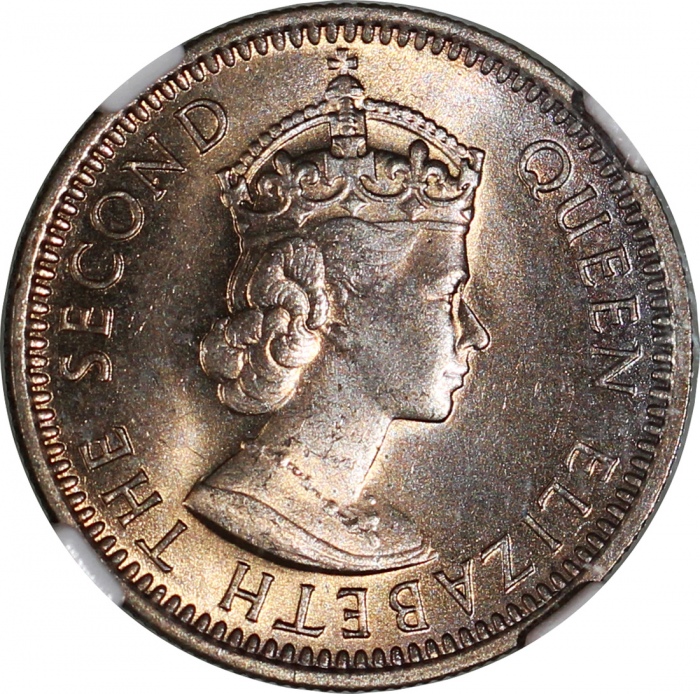  马来亚及英属婆罗洲钱币3枚一组，包括1956，1957H及1958年，分别评NGC MS65，MS66，MS66，#3646327-009，3359155-004，3872324-003 Malaya