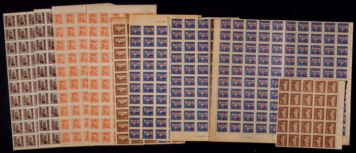  华东区及改票大连新票一组约850枚