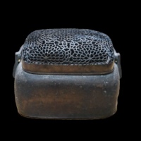  清铜制凤江款手炉 