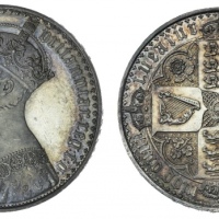  1847年英国维多利亚像银币 近未流通 Victoria (1837-1901), Proof Gothic Crown, MDCCCXLVII