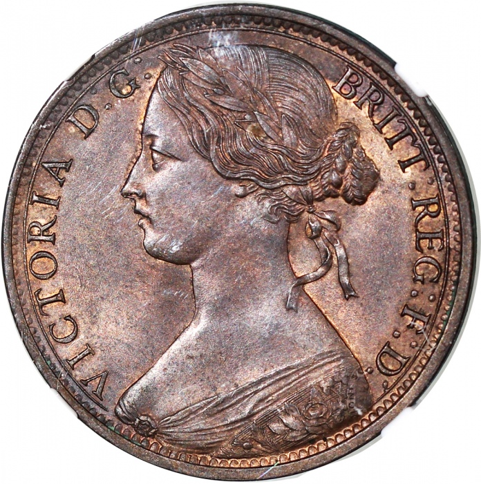  英国铜币3枚一组，包括1843年1/4便士(法新)，日期為亚拉伯1版别，以及1863及1890年1便士，分别评NGC UNC Details顏色有加工，MS63BN及UNC Details有清洗，#6
