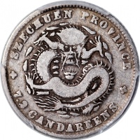  四川省造光绪元宝库平七分二釐及一钱四分四釐，评PCGS F15及VF20，少见