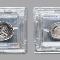  清陕西“凤宝土厘”五两银锭一枚，大名誉品，重：176.1g，锭型优美，戳记清晰，醇厚灰色老包浆，底小修，公博 AU50（1610016098）<br>编者按：1840年后的两次鸦片战争终于撬开了清帝国