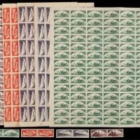  1953年特5伟大的祖国─建设新票共100套，含（4-1）破版100枚