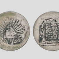  1885墨西哥造飞鹰8瑞尔贸易银币 