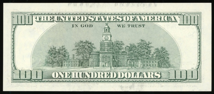  2003年美国一佰圆，编号FJ43174789A，UNC United States of America, Federal Reserve Note, $100, 2003-A, serial nu
