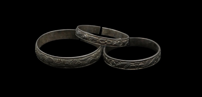  清苏工手镯三枚老天宝永记款 