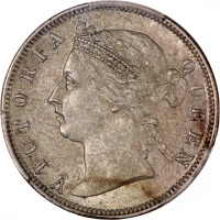  1891年香港维多利亚二毫， PCGS AU Detail (有清洗)，#46484211