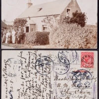  1911年英国寄直隶宁津照片明信片，贴乔治五世1便士一枚