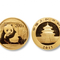 2015年熊猫纪念金币1/2盎司 完未流通