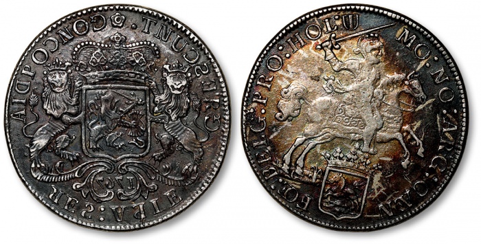  荷兰1767年1盾 极美