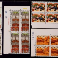  1974年T3户县农民画新票全套四方连