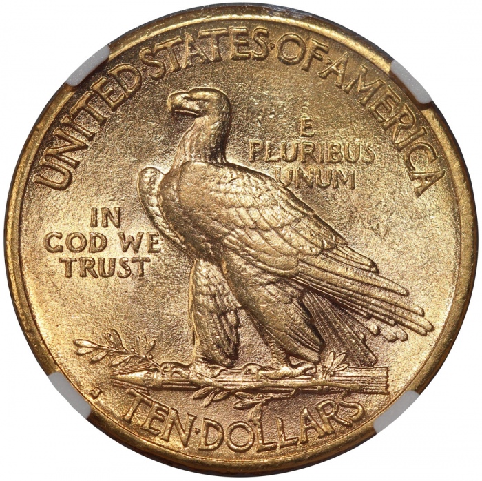  1914美国10元金币，NGC AU55，#6471022-005 United States, gold $10, 1914, NGC AU55, #6471022-005.