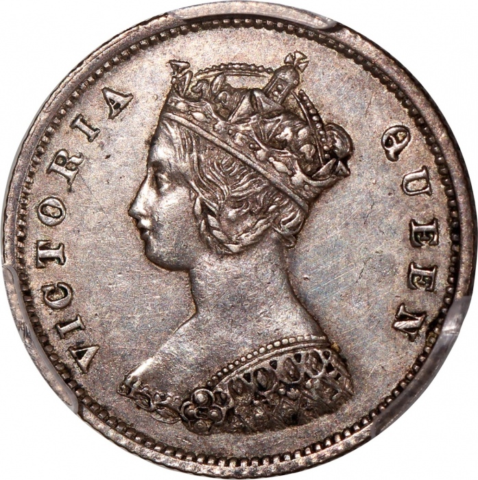  1863/33，1865，1866，1868/8香港维多利亚一毫一组4枚，分别评PCGS XF Detail (有清洗)，AU Detail (有清洗)，XF Detail (有清洗)，XF Deta